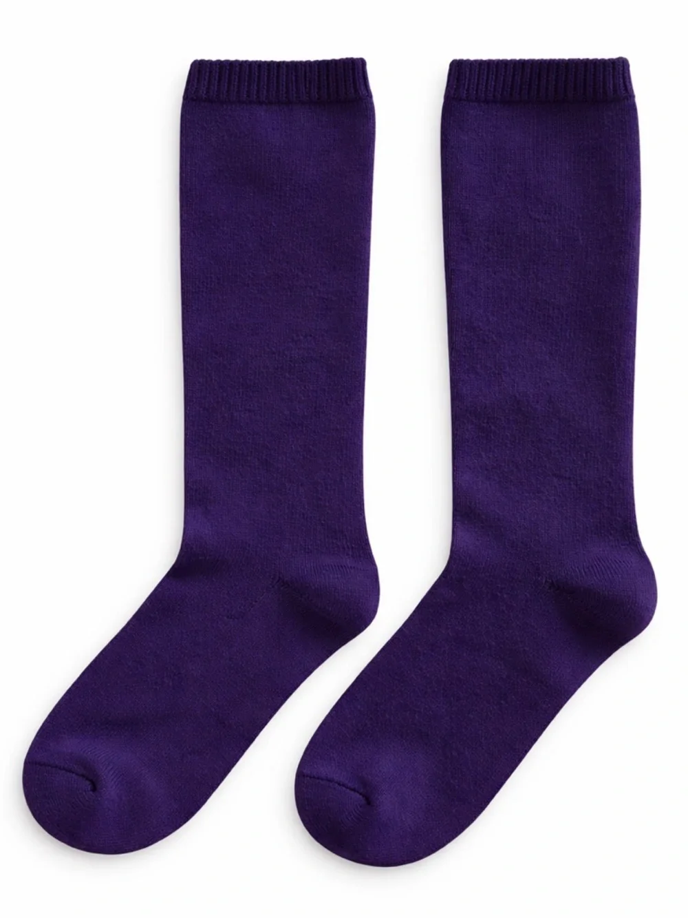 Royal Purple Tall Crew Knit Socks